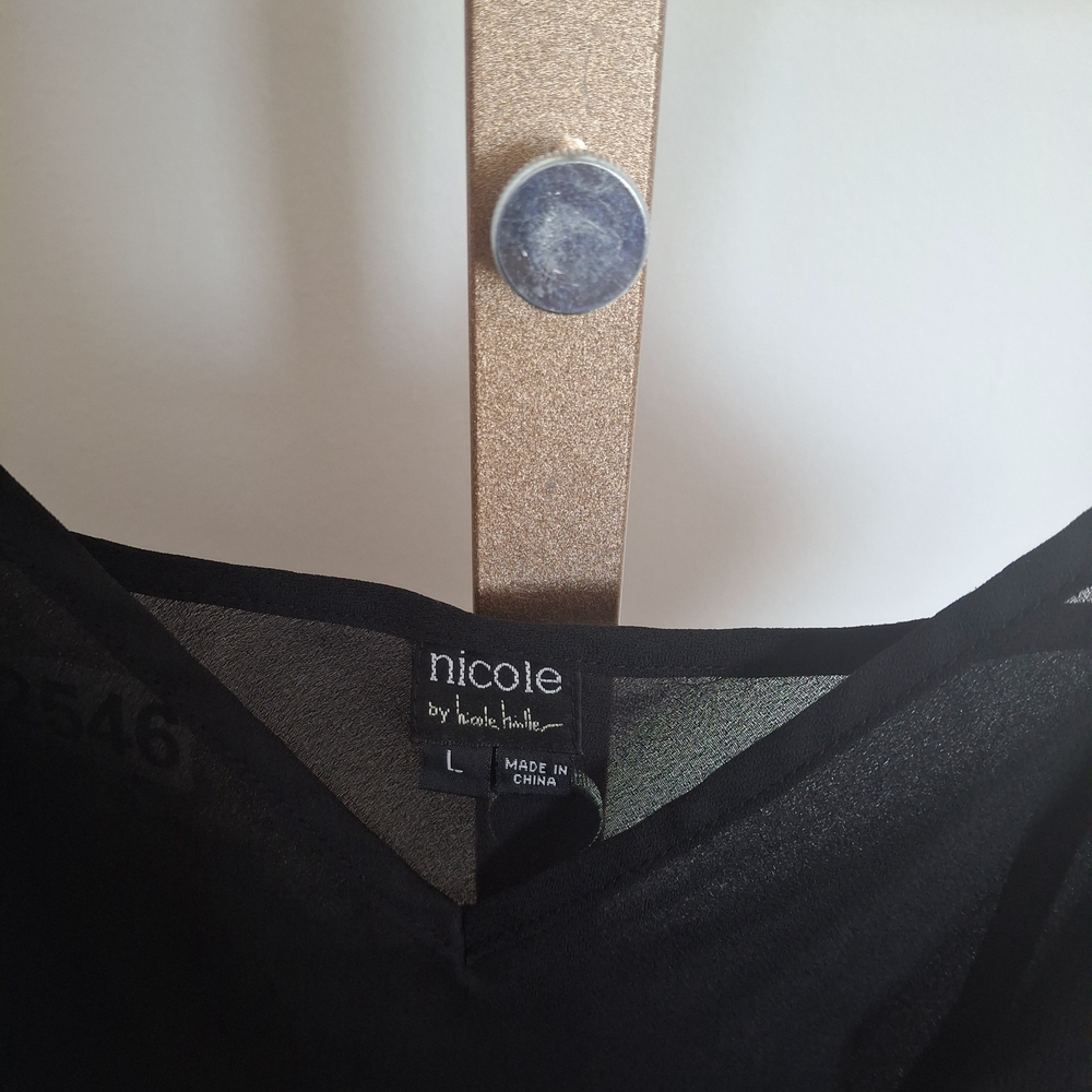 Nicole by Nicole Miller Black Sheer‎ Camisole - Picture 3 of 5